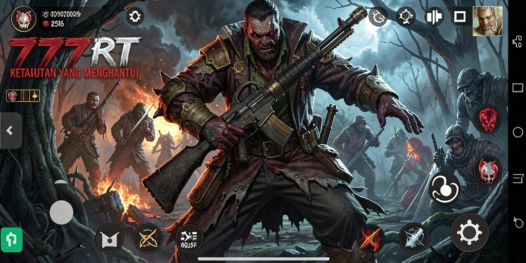 Gameplay menegangkan di dunia gelap 777RT.