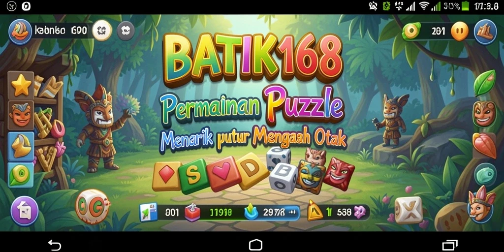 Tampilan gameplay BATIK168 yang menarik dari Puzzle batik.