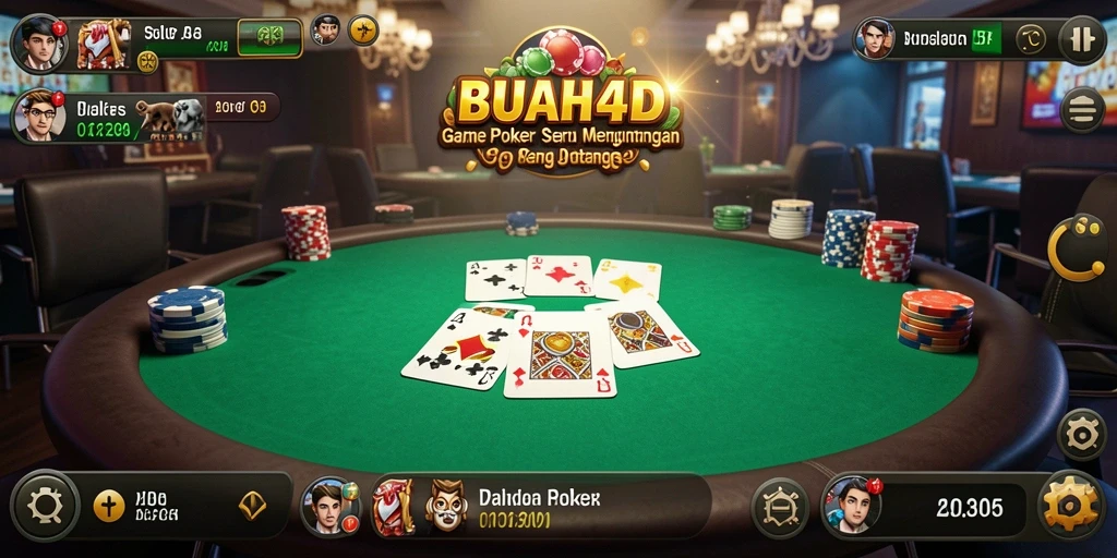 Gameplay poker yang seru dan mendebarkan di BUAH4D.