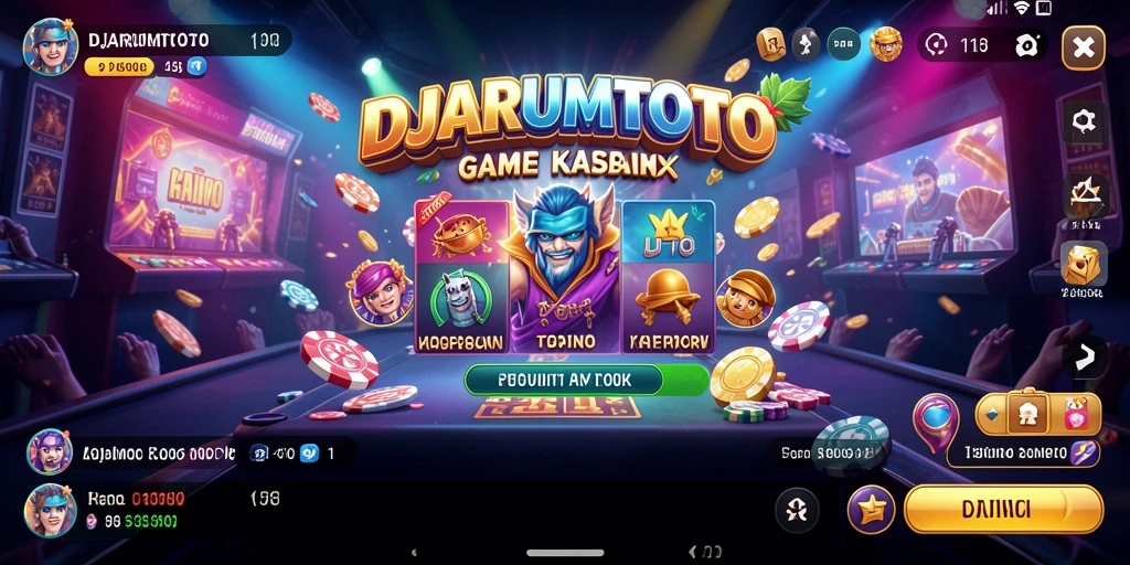 Tampilan gameplay seru DJARUMTOTO di kasino online.