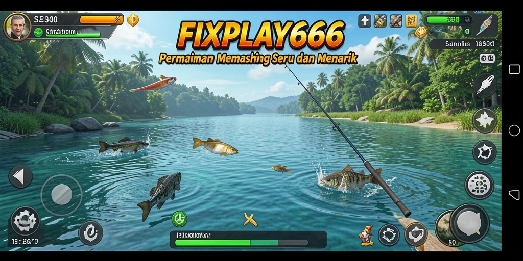 Screenshot FIXPLAY666 menunjukkan suasana memancing yang menegangkan dan indah.
