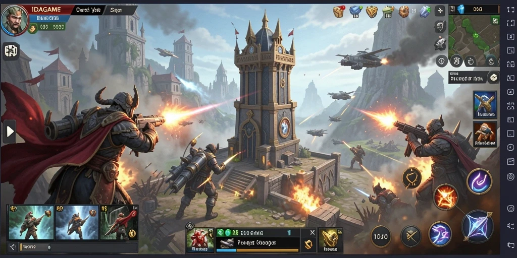 Tangkapan layar menampilkan gameplay menegangkan dari IDAGAME di medan perang.