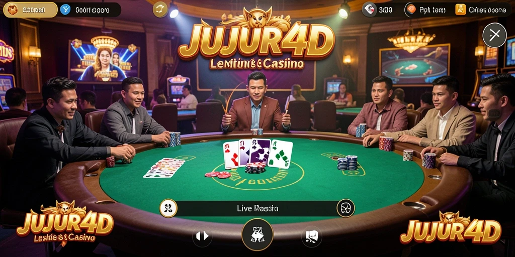 Tampilan gameplay JUJUR4D yang seru dan interaktif di Live Casino.