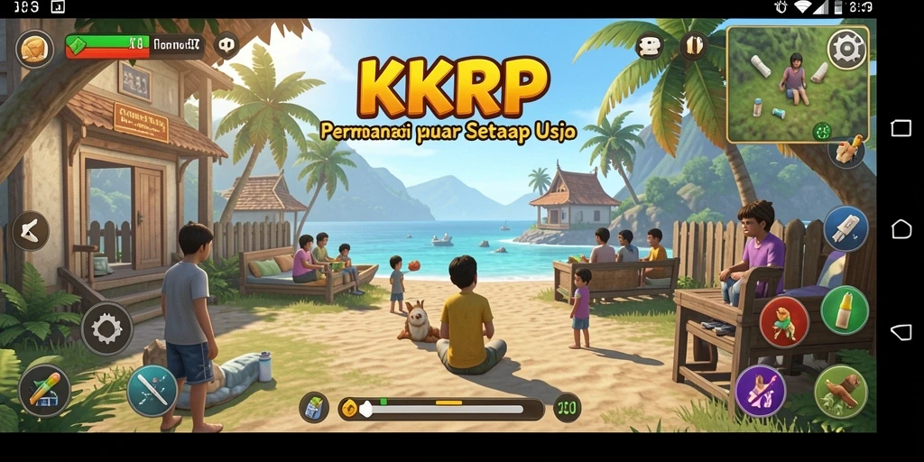 Tampilan gameplay <strong>KKRP</strong> yang ceria dan menghibur.