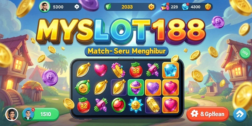 Tampilan menarik dari gameplay Match-3 MYSLOT188.