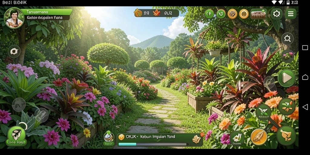 Tampilan gameplay OKJK dengan pengalaman bertani yang seru.