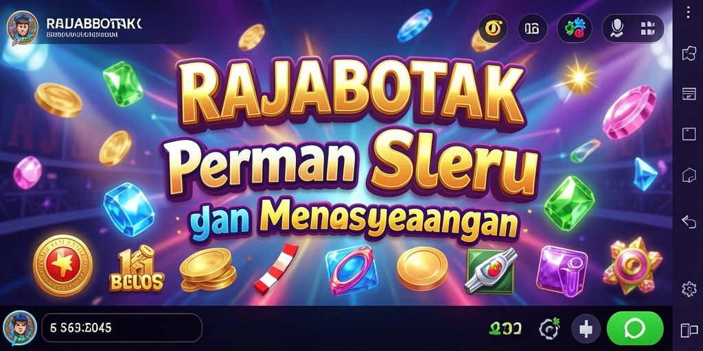 Gameplay seru dari RAJABOTAK yang menampilkan putaran slot penuh warna.