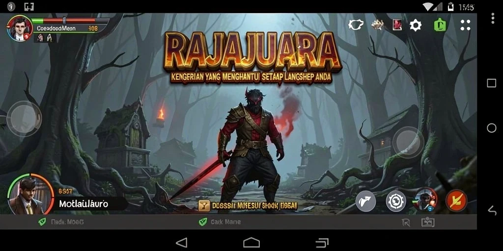 Screenshot menampilkan ketegangan gameplay di dunia horor RAJAJUARA.