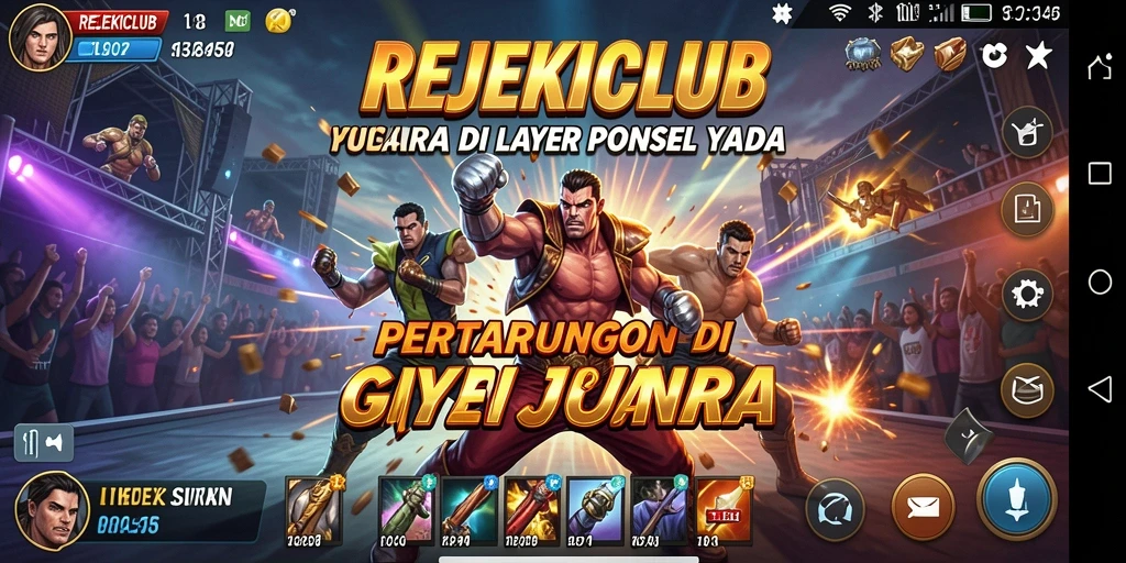 Screenshot menunjukkan aksi pertarungan intens dalam REJEKICLUB.