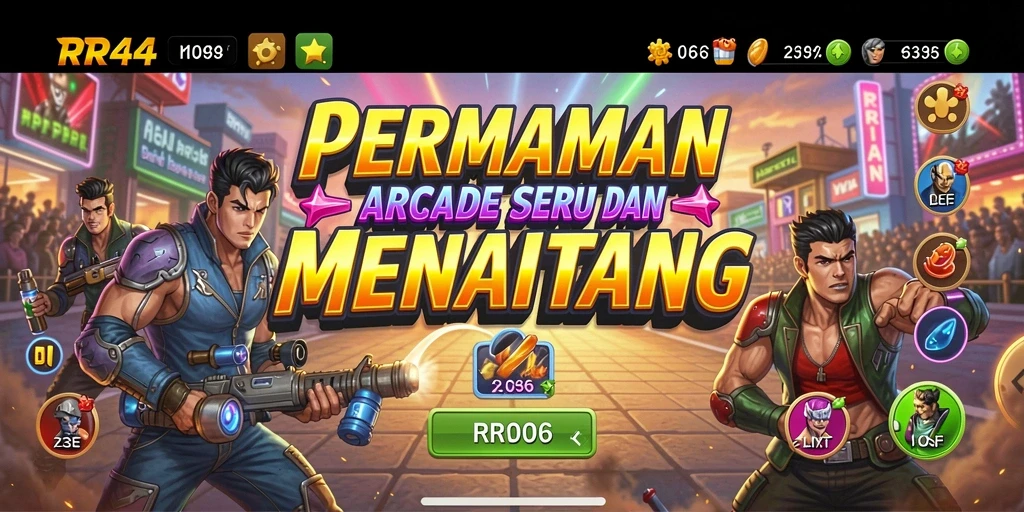 Tampilan gameplay seru RR44 dengan banyak level menantang.