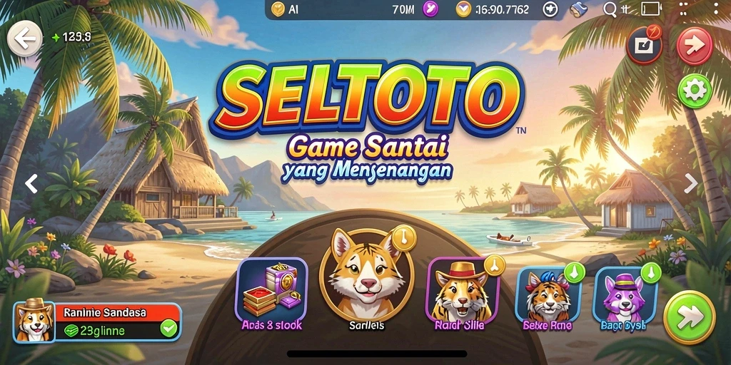 Screenshot gameplay aktif dari SELTOTO, menunjukkan keseruan permainan Casual.