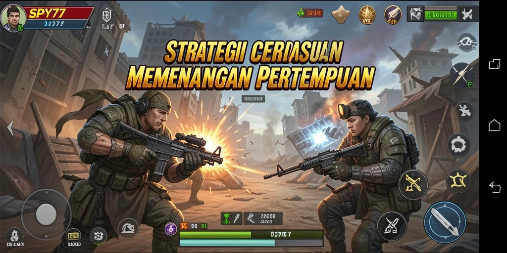Tampilan gameplay SPY77 dengan aksi strategi yang seru.