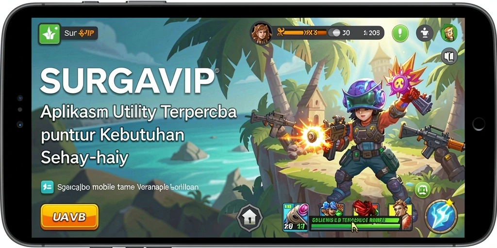 Screenshot SURGAVIP menampilkan antarmuka aplikasi Utility yang menarik.