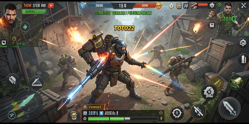 Screenshot TOTO22 menampilkan pertempuran seru dengan strategi yang kompleks.